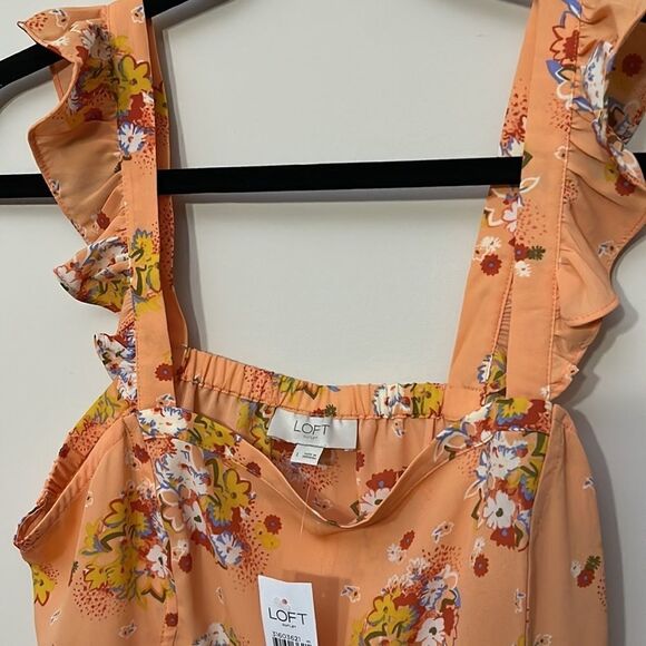 Loft | Floral Ruffles on the Straps Blouse - Picture 3 of 5